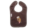 organic bib - morepork - chocolate