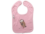 organic bib - morepork - pink nectar