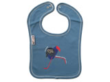 organic bib - pukeko - blue berry