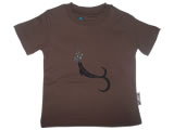 organic short sleeve t-shirt - fur seal - chocolate