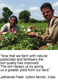 Jethanda Patel, cotton farmer, India