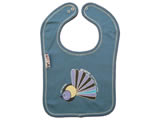 organic bib - fantail - blue berry