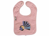 organic bib - fantail - pink nectar