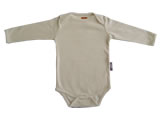 organic long sleeve body suit - natural