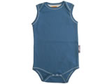 organic singlet body suit - blue berry