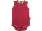 organic singlet body suit - red bud