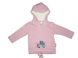 organic hoodie - fantail - pink nectar