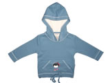 organic hoodie - oyster catcher - blue berry