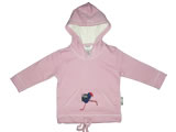 organic hoodie - pukeko - pink nectar