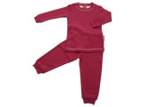 organic 2 piece pajamas - red bud