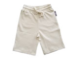 organic drawstring pocket shorts - natural