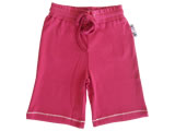 organic drawstring pocket shorts - red bud