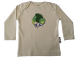 organic envelope neck t-shirt - natural - kakapo