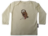 organic envelope neck t-shirt - natural - morepork