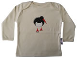 organic envelope neck t-shirt - natural - oyster catcher