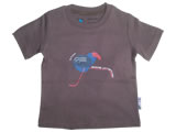 organic short sleeve t-shirt - pukeko - chocolate